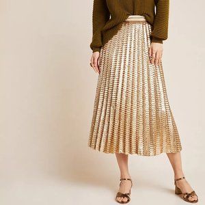 Anthropologie Maeve Natalia Sequined Midi Skirt